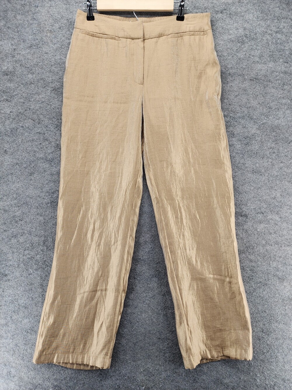 Chicos Travelers Pants Womens 0.5 US 6 Gold Welt Pocket